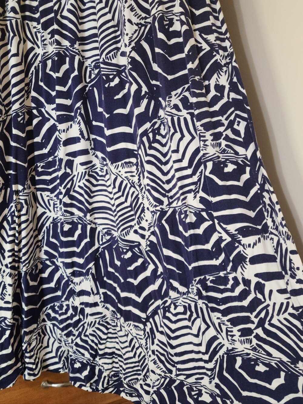 LILLY PULITZER Sloan Oh Cabana Boy Navy White Umbrella Print Maxi Dress Medium - Picture 4 of 8